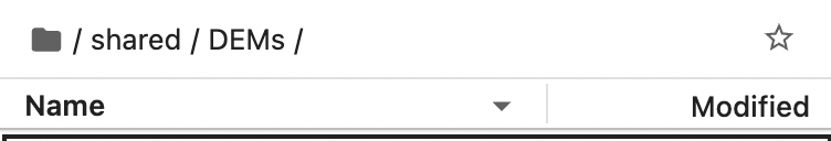 folder path for copying a DEM