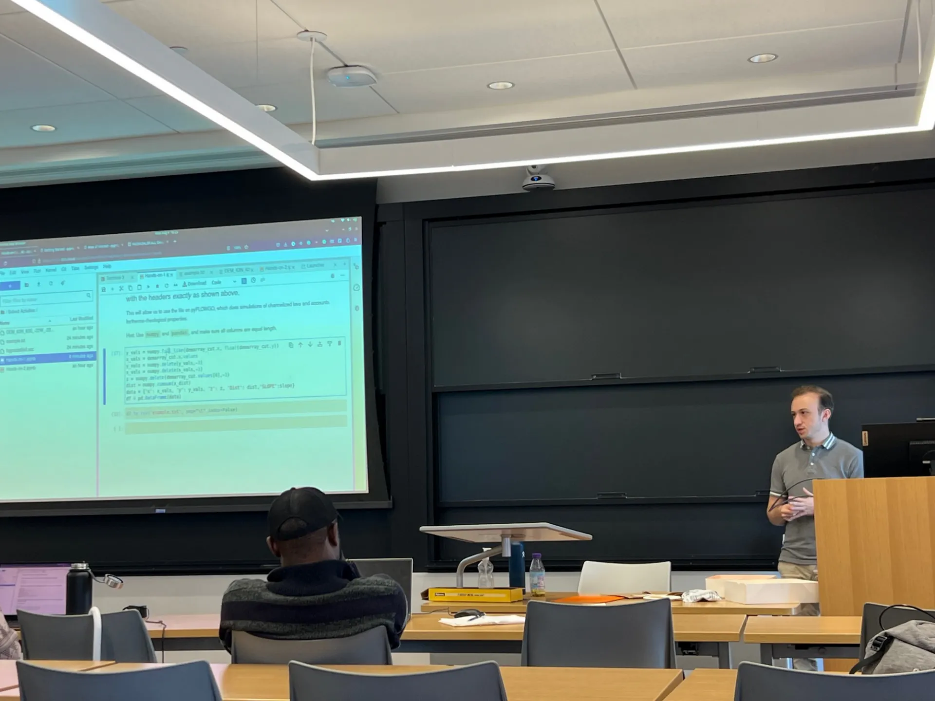 Sam Krasnoff lecturing at the 2023 VICTOR workshop